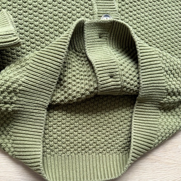 Free People Lila Cardigan Green Textured Knit Button Front (L) - Picture 12 of 14